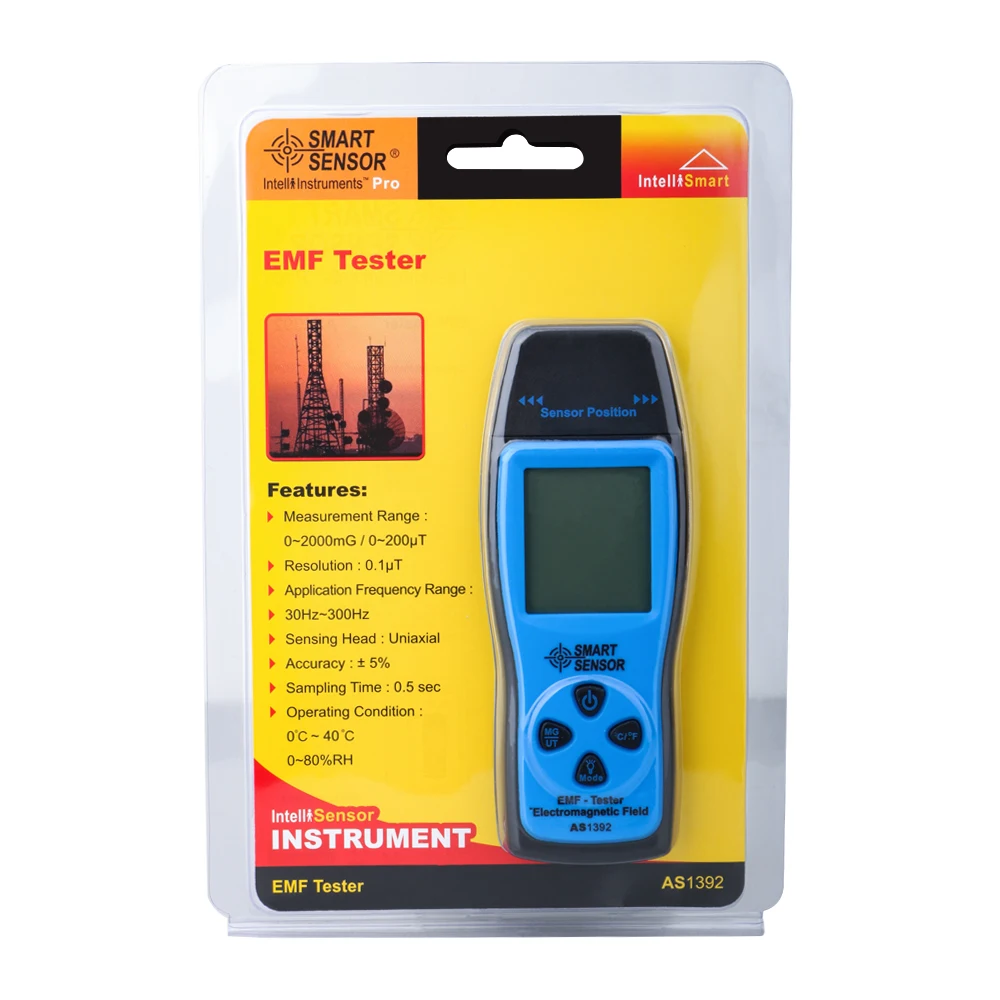 Medidor Digital EMF, Mini probador de radiación con pantalla LCD retroiluminada, detector de radiación de campo electromagnético, dosímetro
