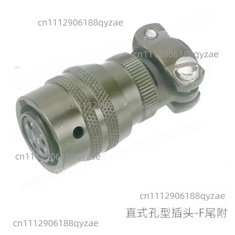 Waterproof Vibration Resistant Connector, 6 Pin Female Receptacle with F Tail, Size 10 Shell