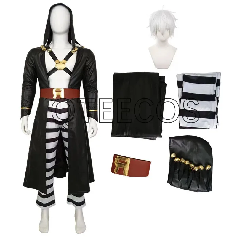 ❤ JoJo Risotto Nero Cosplay Anime peluca uniforme con capucha Bizarre Adventure Halloween Golden Wind disfraz fiesta traje para hombres ★ ❤ ★