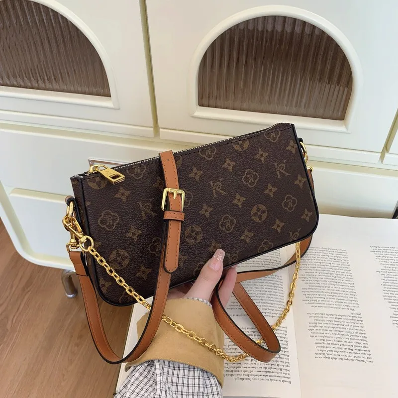 

Luxury Envelope Chain Bag for Women - 2025 Floral Print Crossbody Purse, Fashion Shoulder Bag with Detachable Strap