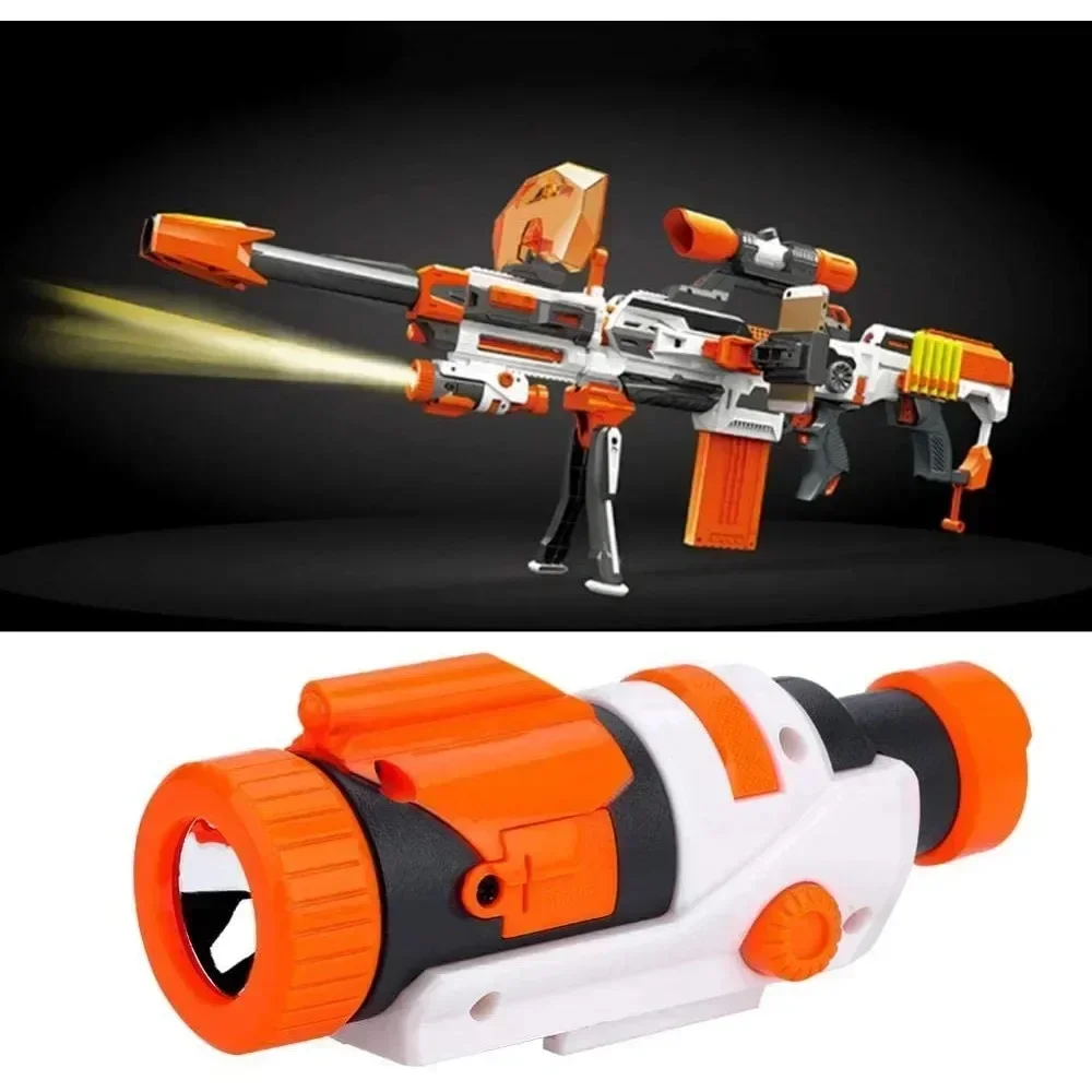 Universal Spielzeug Pistole Zubehör Für Nerf N-strike Elite Serie Schalldämpfer Schwanz Lager Taschenlampe Weiche Kugeln Spielzeug Pistole mosdified