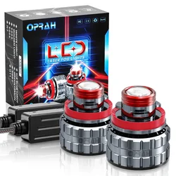 Laser Lens H7 Led Fog Light Bulb H11 Led Fog Lamp 9005 HB3 9006 HB4 CSP 8000K 6000K 3000K Turbo Fog Light For Car 12V 24V