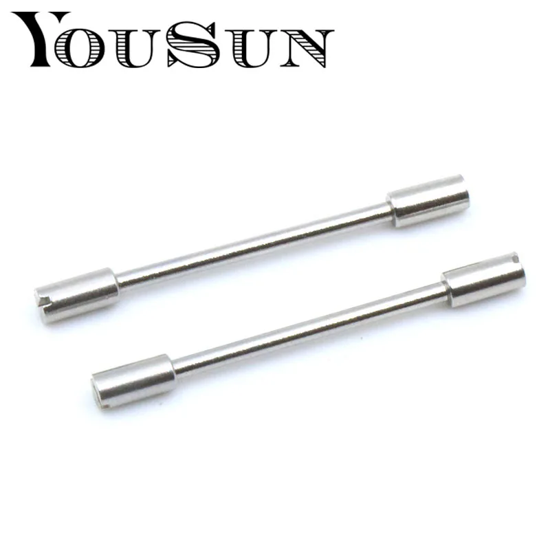 2ชิ้นอุปกรณ์ต่อสายนาฬิกาสกรูยาว28มม. สีเงินสำหรับ AP รอยัลโอ๊กนอกชายฝั่ง15706เครื่องมือซ่อมนาฬิกา15707