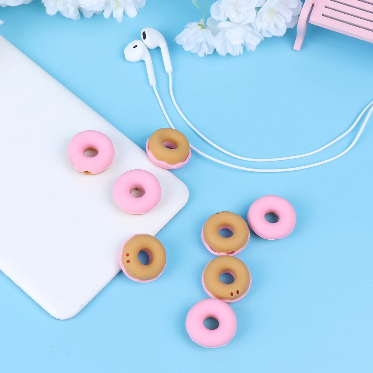 

10pcs Silicone Cable Winder Headphone Organizer Cord Storage Case Earphone Holder For Earbuds Charging Cables