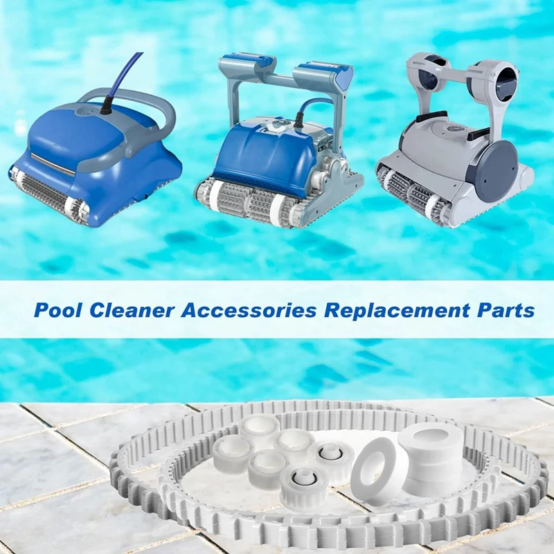 12 Pcs Pool Cleaner Accessories 4 Climbing Rings Replacement Compatible With 6101611 R4 2 Guide Wheels For Dolphin