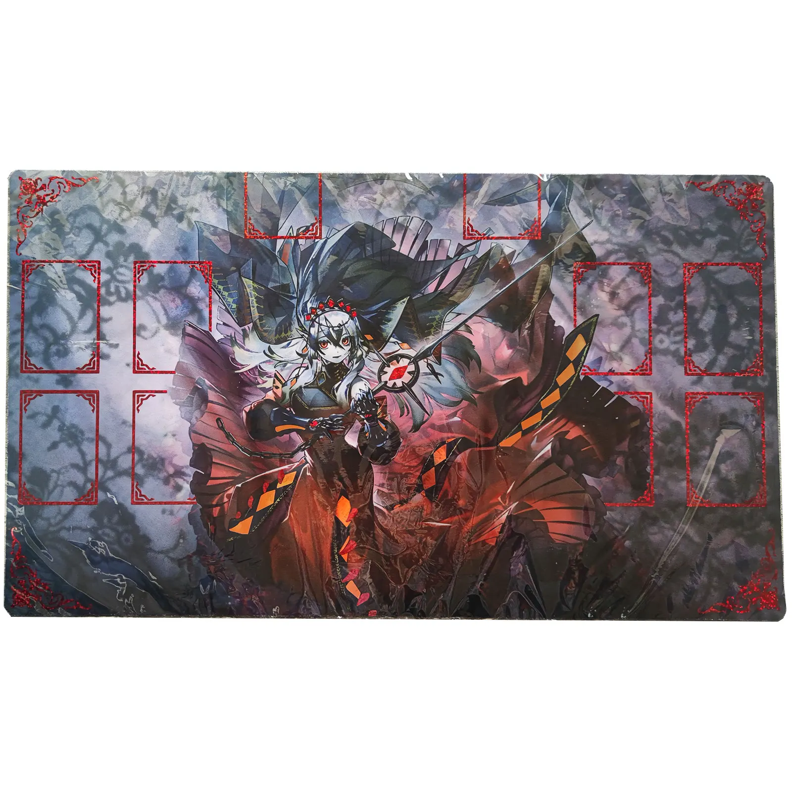 

Yugioh Playmat YGO Альтернативная фольга для девочек Голографический блестящий голографический игровой коврик Коллекция игрового коврика Бесплатная сумка для хранения 60X35 см