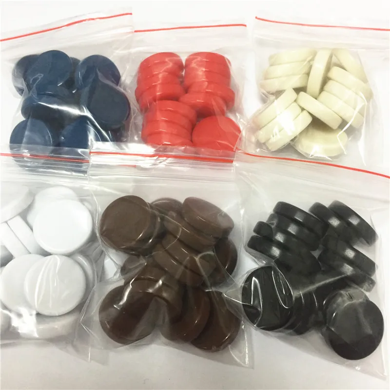 15Pcs/set 20mm New Backgammon piece Dice Blank Glossy Chips Coins Pawn chess accessories