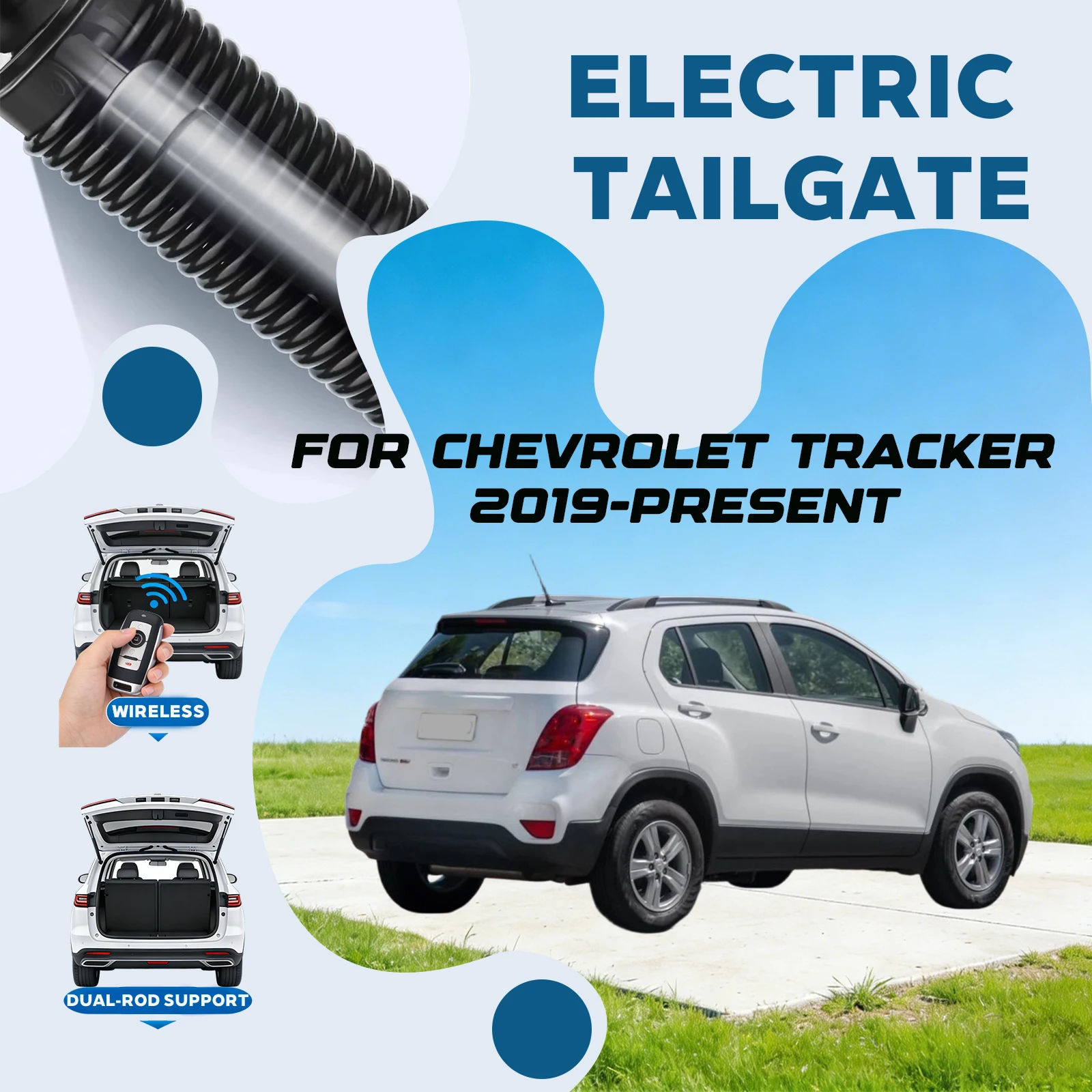 For Chevrolet Tracker 2019-present Electric Tailgate Hands Free Operation Dual Rod Electric Trunk Suction Smart Control