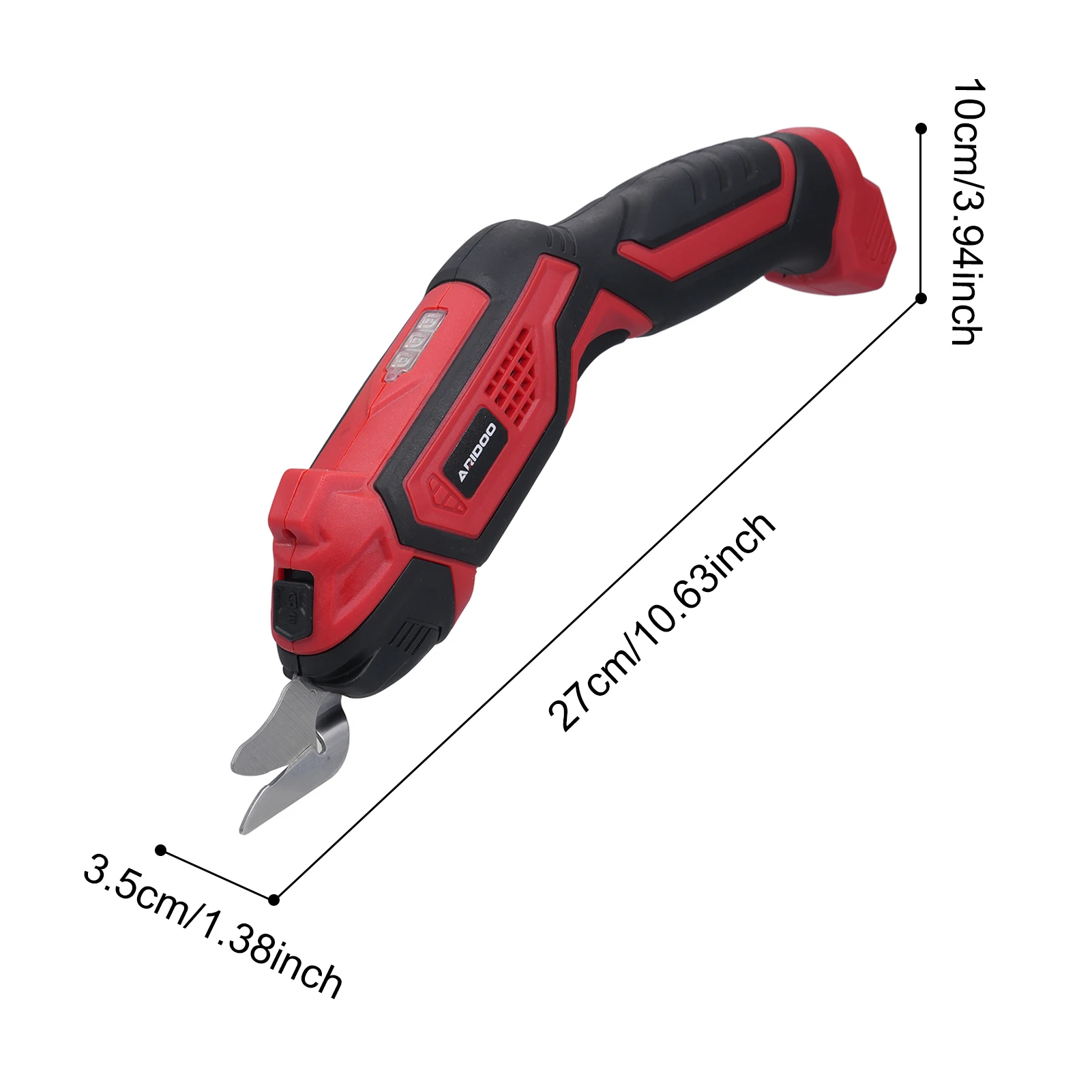 Electric Scissors for Fabric, Leather, Carpet, PVC and Cardboard Cordless Cutter 4.2V 2000mAh Battery with LED Light