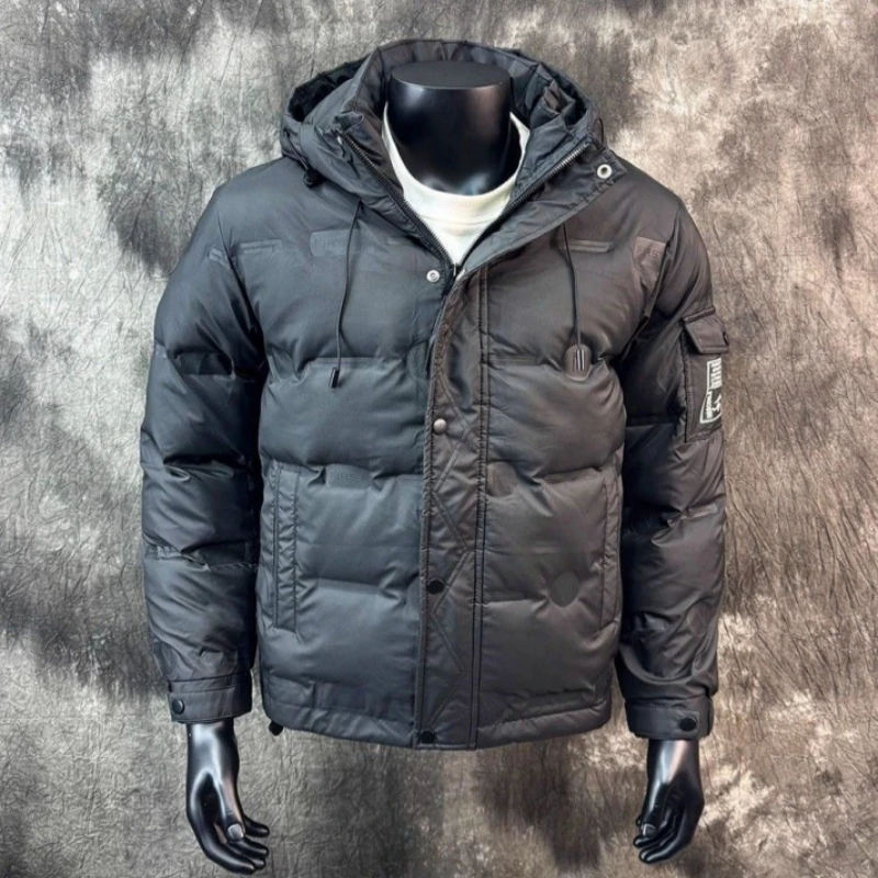 

Мужская высококачественная хлопковая куртка с капюшоном для осени и зимы, новая модная, повседневная, теплая и универсальная верхняя одежда.