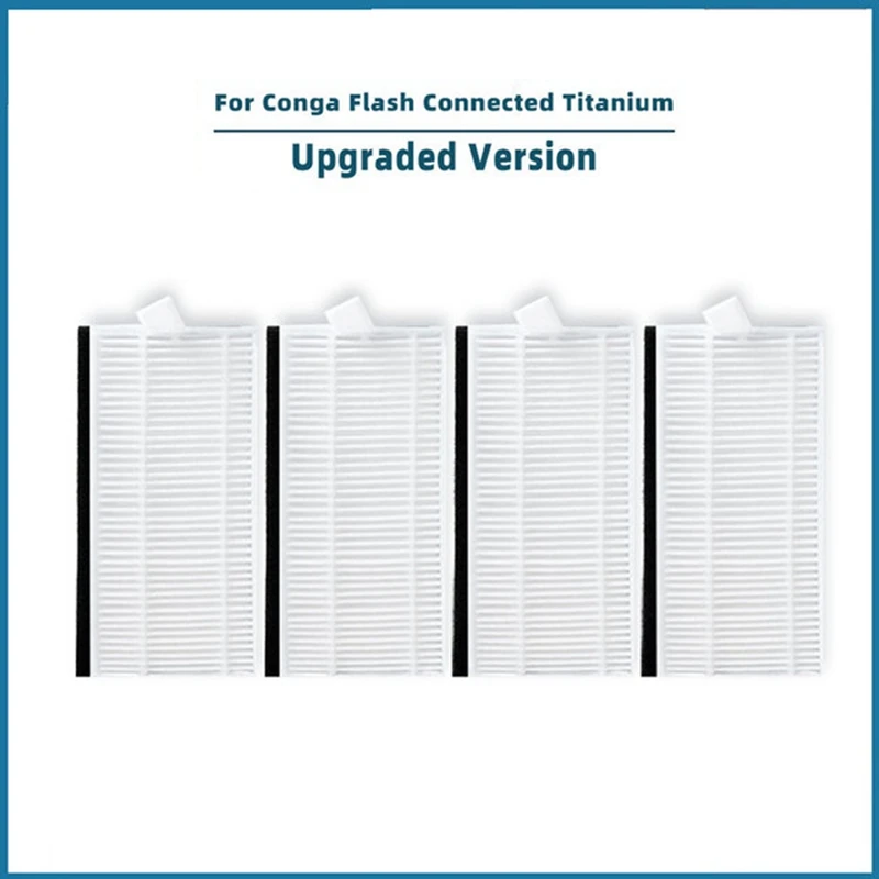 Mop pano pano pano para Cecotec Conga, Flash conectado, substituição de titânio, acessórios sobressalentes, escova lateral, filtro Hepa