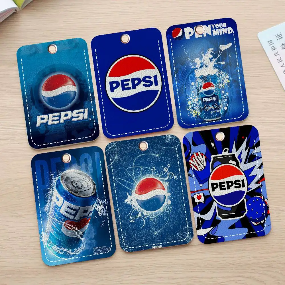 الصودا العلامة التجارية الفن P-Pepsis حامل بطاقة مناسبة للبنك الأعمال حامل بطاقة العمل بطاقة الهوية الائتمان شارة حقيبة حامل المفاتيح