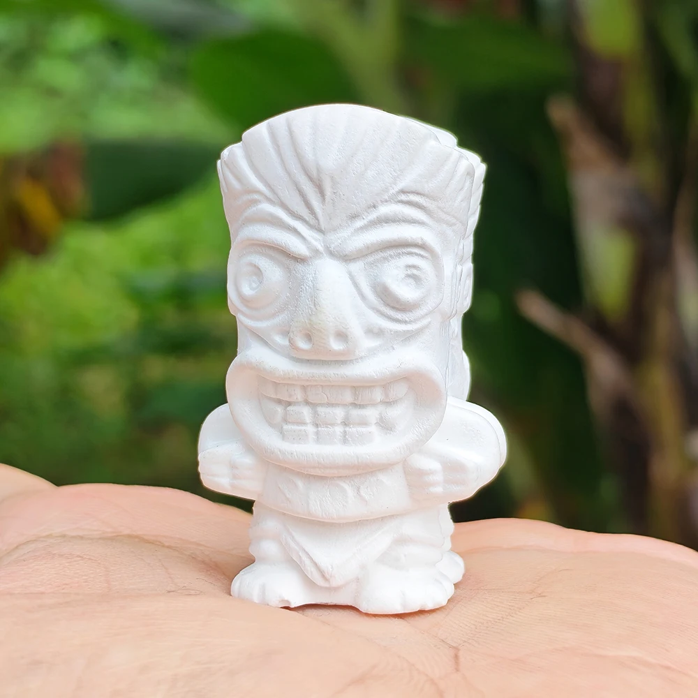 1.8 Inch Tiki Totem Sculpture, Made of Plaster, Ethnic Style, Abstract Style, Suitable for Centerpieces, Creative Tabletop Decorations, Fireplaces, Indoor Decorations, Party Decorations, Living Rooms, Back-To-School Season Gifts
