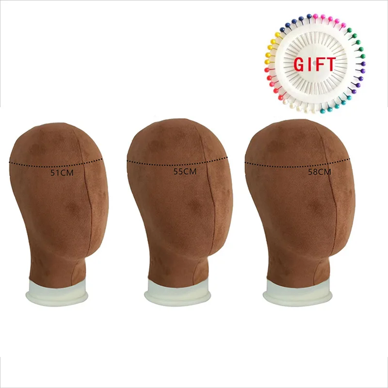 

New Canvas Wig Head 21-23inch Mannequin Head for Hairstyling Displaying Making With Head Wig