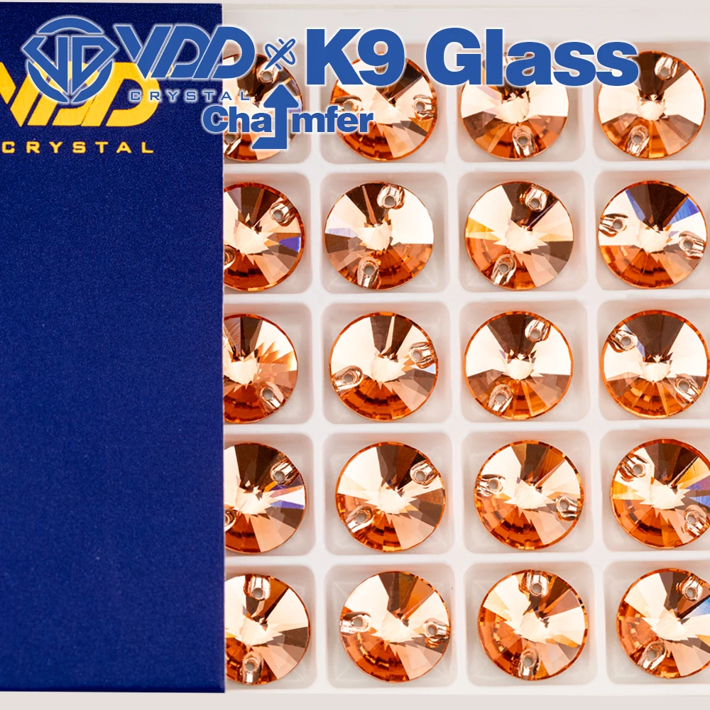 VDD Rivoli Mehrere Farben Top Qualität K9 Glas Nähen Auf Strass Kristall FlatBack Nähen Steine Für DIY Kleidungsstück Hochzeit Kleid – Detail 17