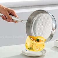 304 Stainless Steel Frying Pan Wok Non-stick Household Cooking pot Egg Fried Steak Gas Stove Induction Saucepan Kitchen Cookware