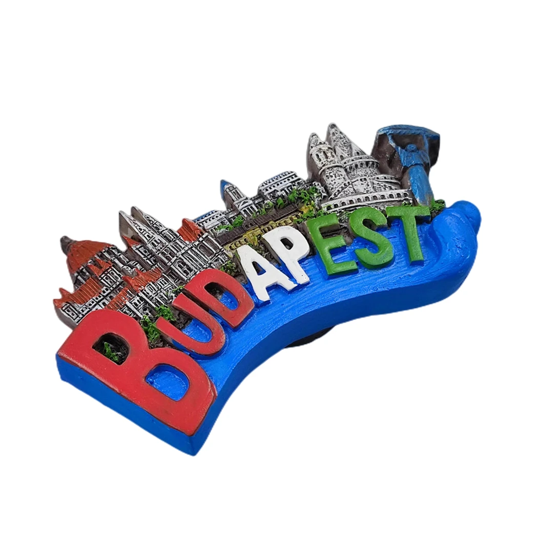 بودابست المجر ثلاثية الأبعاد رسائل مغناطيس الثلاجة هدية تذكارية ، الراتنج اليدوية مغناطيس الثلاجة مجموعة ديكورات المنزل والمطبخ