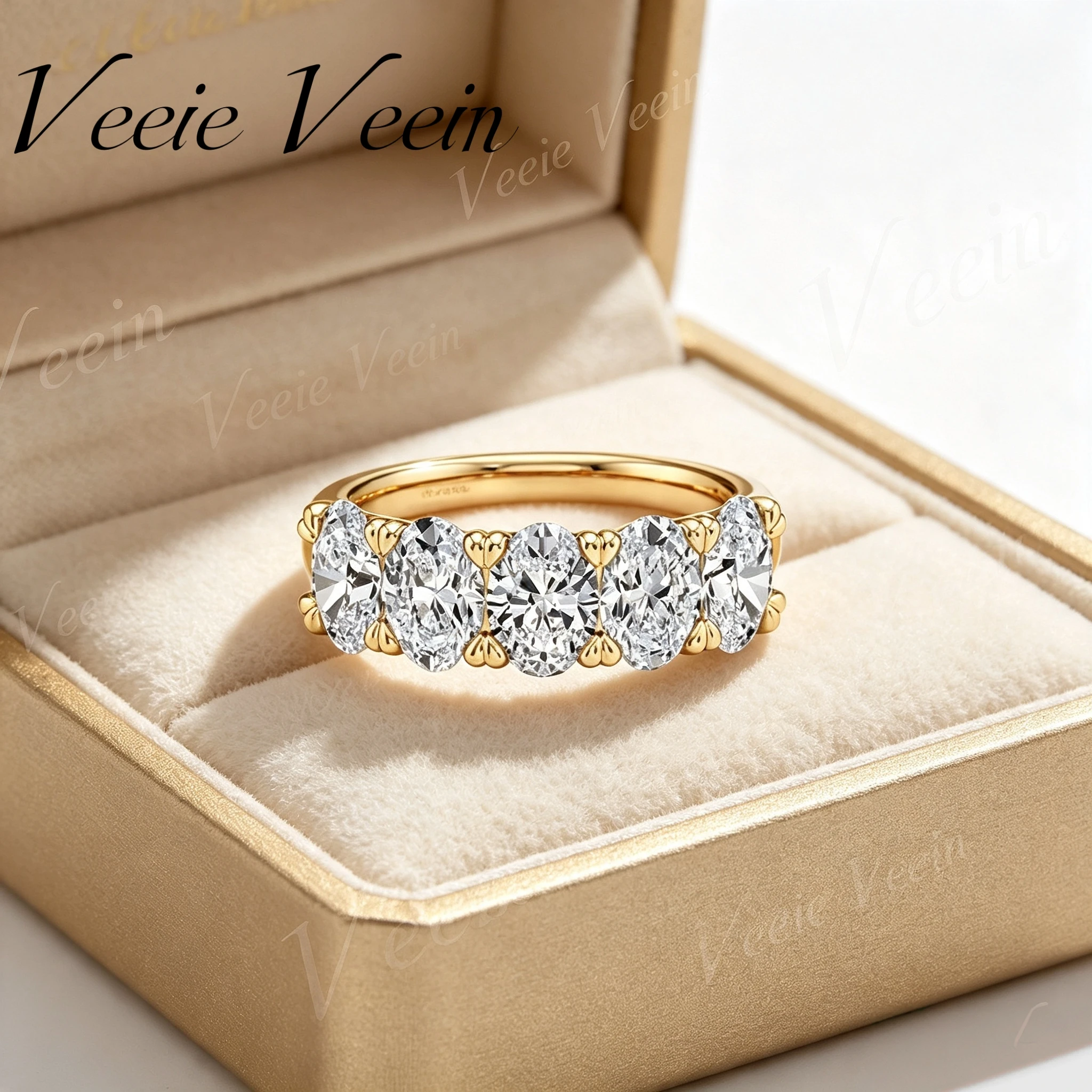 Moissanite Ring - Veeie Veein Brand Jewelry Women Fashion