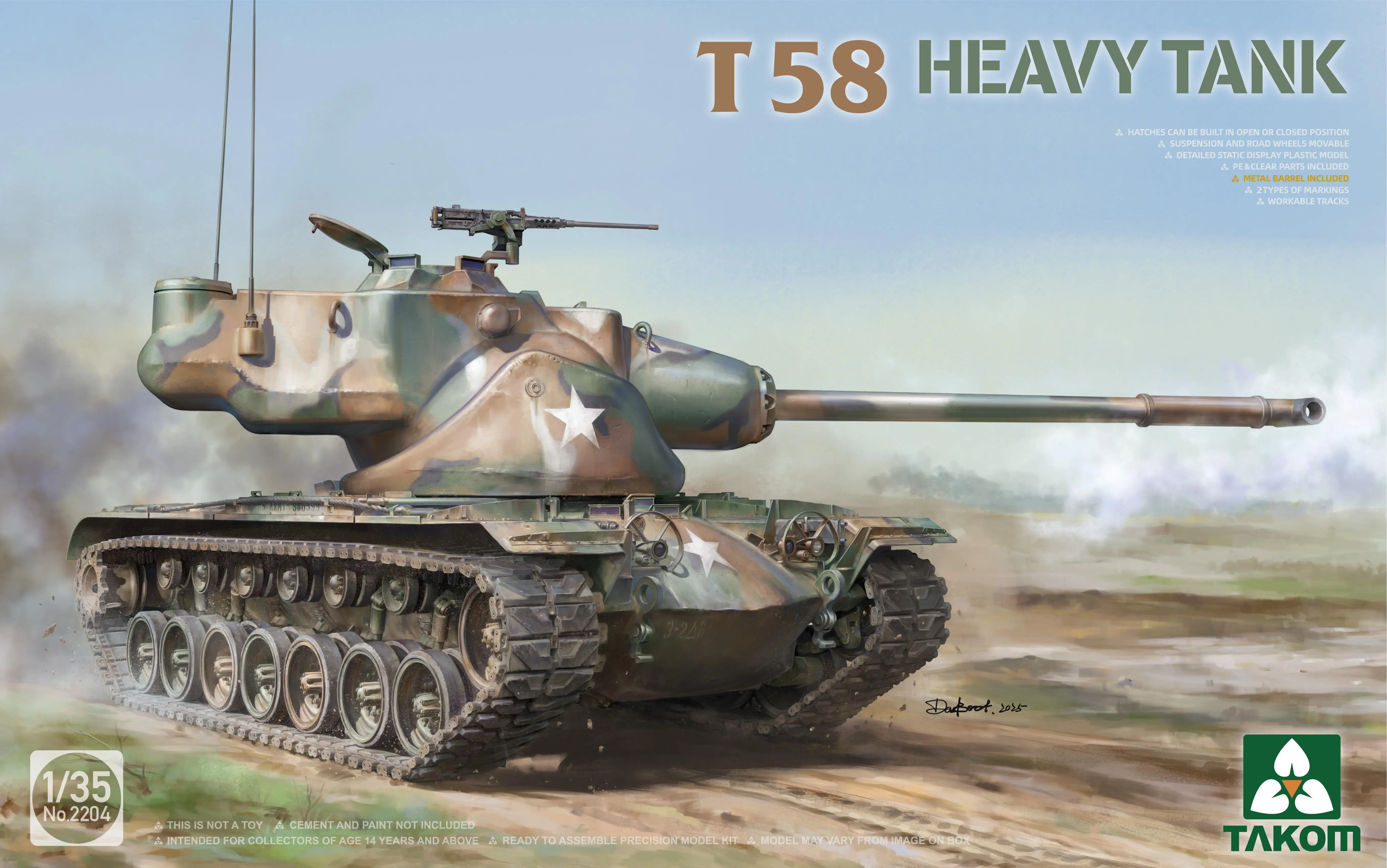 

TAKOM 2204 1/35 US T58 Heavy Tank Assembly Model Kit
