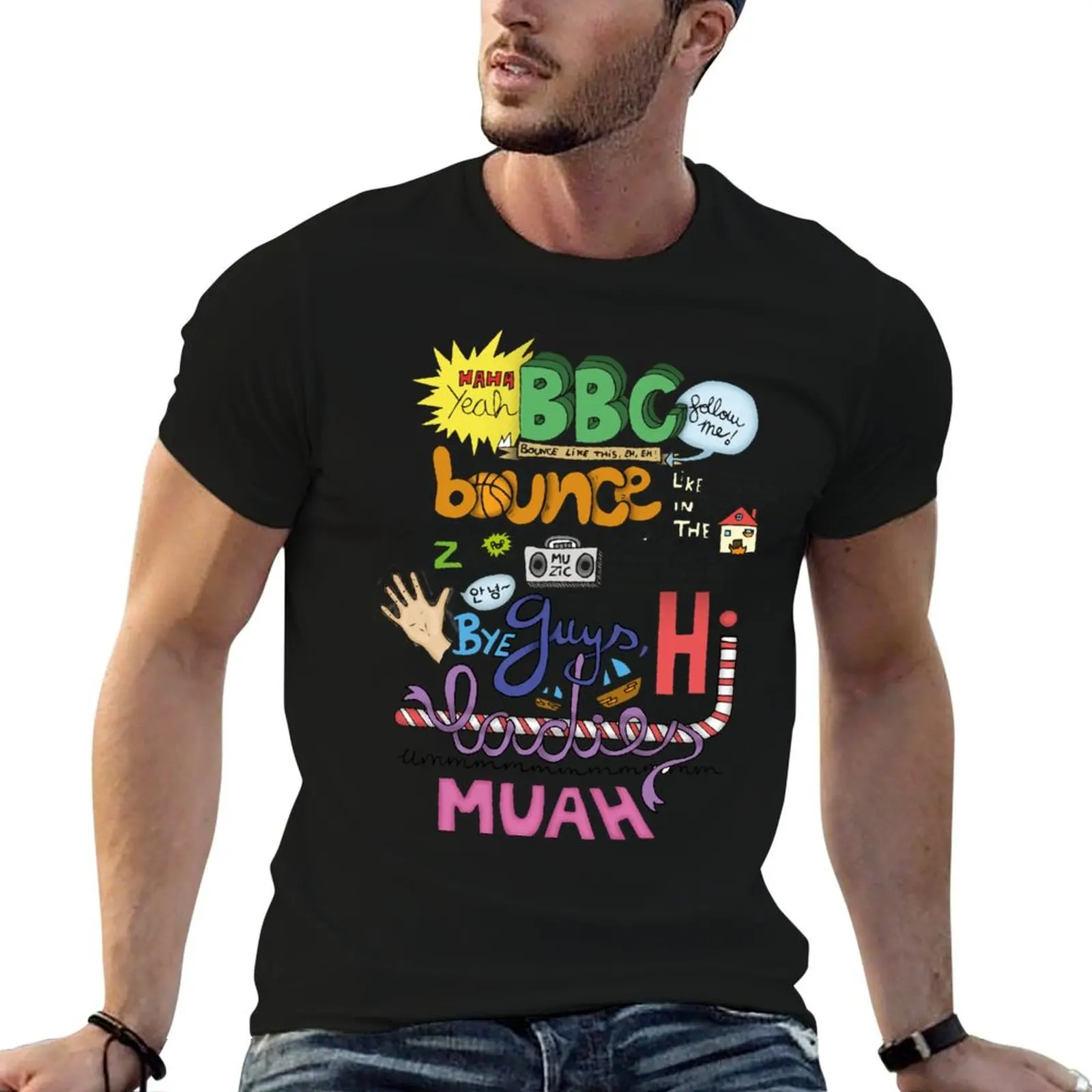 Bye, guys; hi, ladies. - Nillili Mambo by Block B. T-Shirt heavyweights graphics workout shirts for men