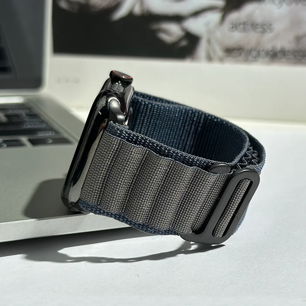 Pulseira de laço alpino para apple watch bandas ultra 3 2 49mm 44mm 40mm 45mm 41mm 46mm 42mm nylon correa iwatch série 11 10 9 8 7 6 se