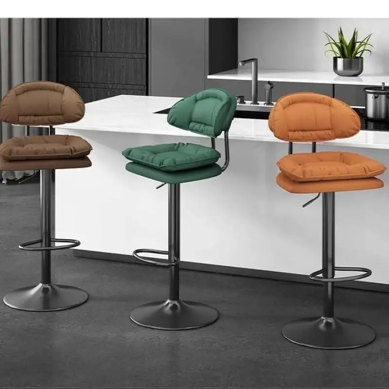 الشمال ضوء فاخر كرسي طويل الساق الترفيه المنزلي مسند الظهر جزيرة كراسي مكتب أمامي أمين الصندوق كراسي العمل الدورية رفع كرسي بار البراز