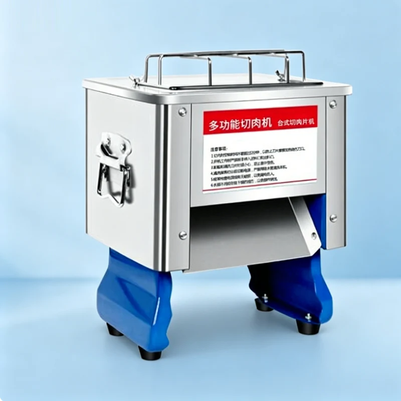 Commercial desktop automatic meat and vegetable slicer pork slicing and cutting machine