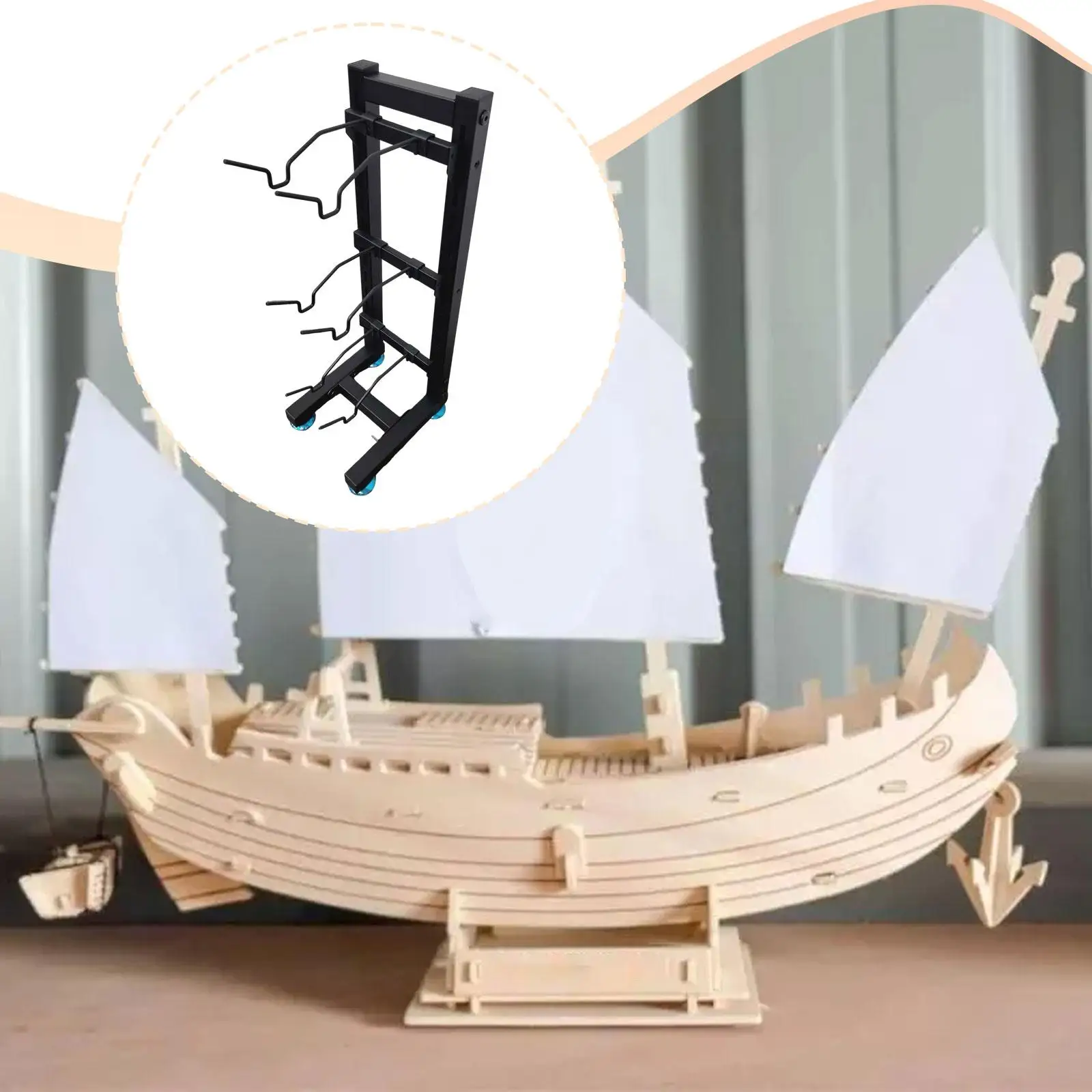 

Adjustable RC Boat Display Rack Sturdy Iron Steel Model Ship Stand Holder Storage Shelf for RC Model Boats