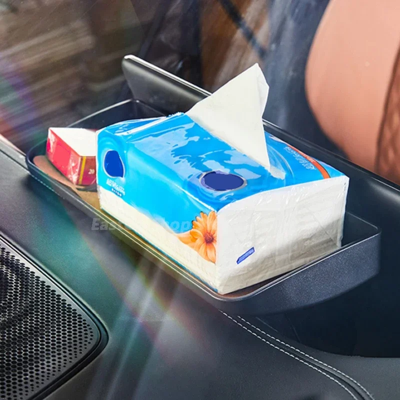 Für BYD HAN DMI EV 2022 2023 Auto Navigation Bildschirm Hinten Lagerung Box Container Innen Verstauen Ordentlich Organizer Tissue Box