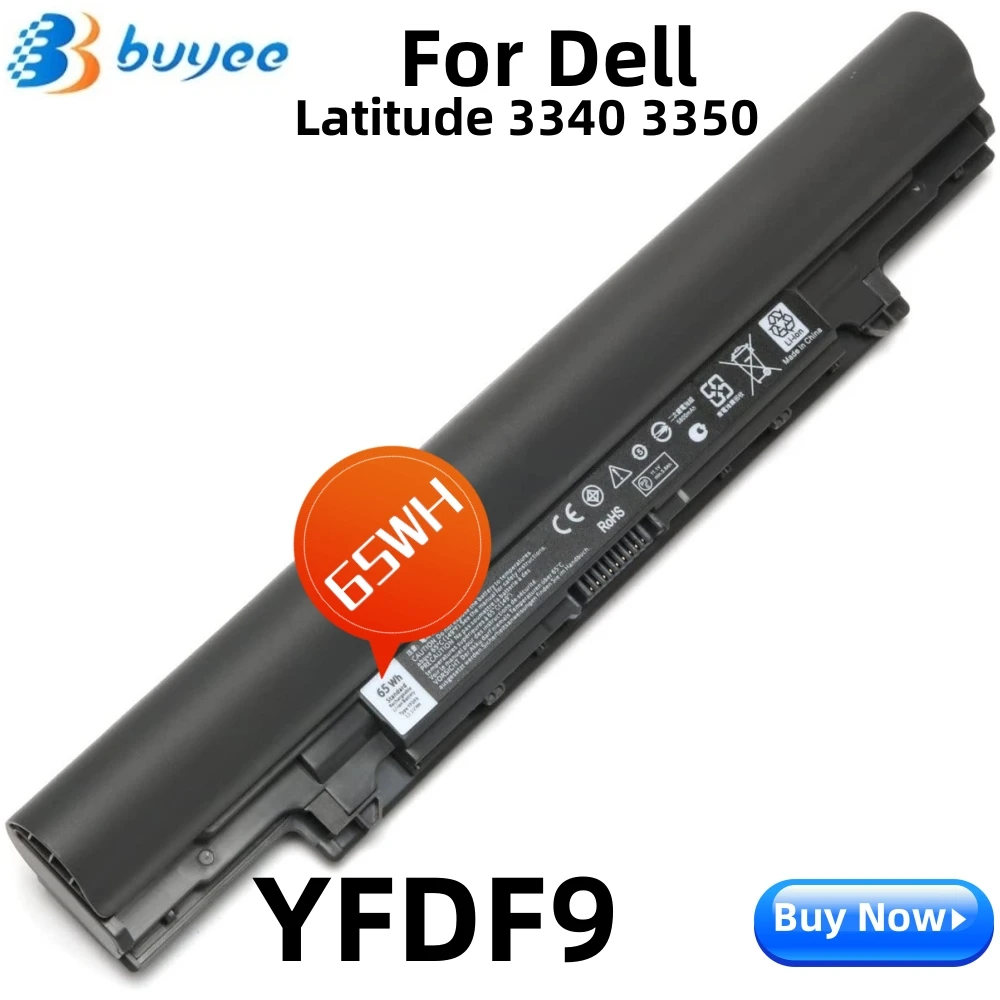 New YFDF9 65Wh Laptop Battery For DELL Latitude 13 EDUCATION 3340 3350 Series Notebook 3NG29 5MTD8 HGJW8 H4PJP 6-cell 5800MAH