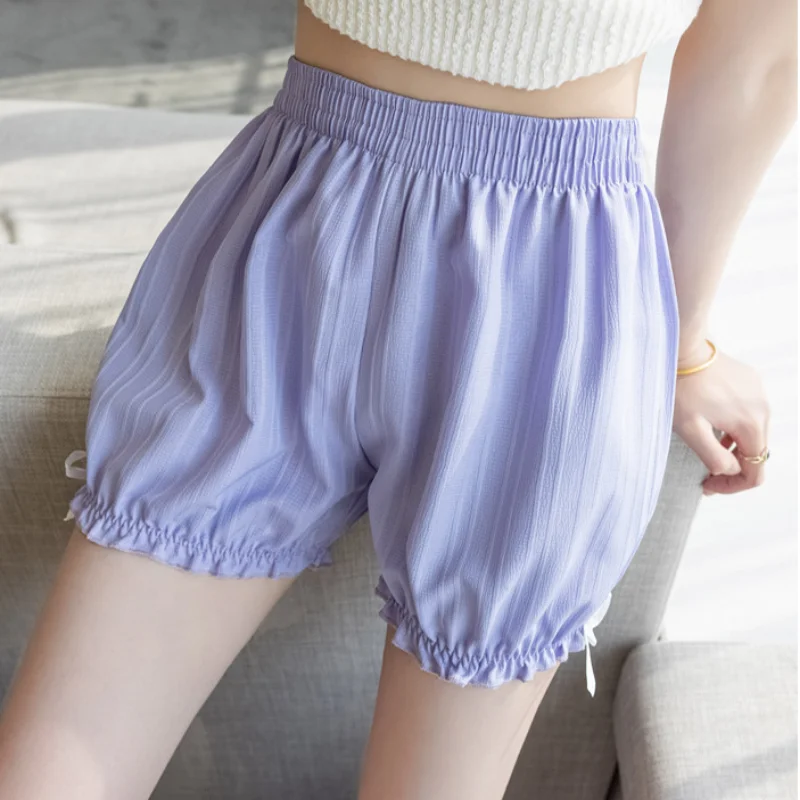 Kawaii Lolita Shorts Vrouwen Meisje Ademende Onderbroek Veiligheid Korte Broek Effen Kleur Plus Maat Vintage Bloeiers Pompoen Slipje