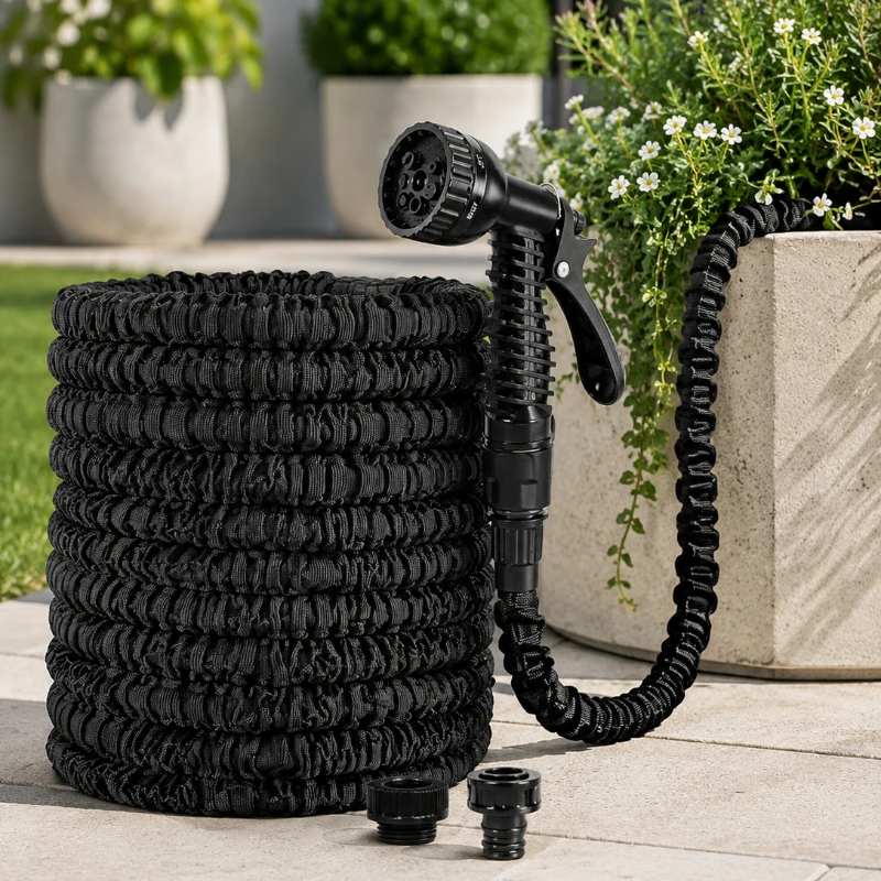 25FT Expandable Hose High-pressure Car Wash Cleaning Water Gun Home Garden Watering Hose Gardening Supplies Telescopic Hose