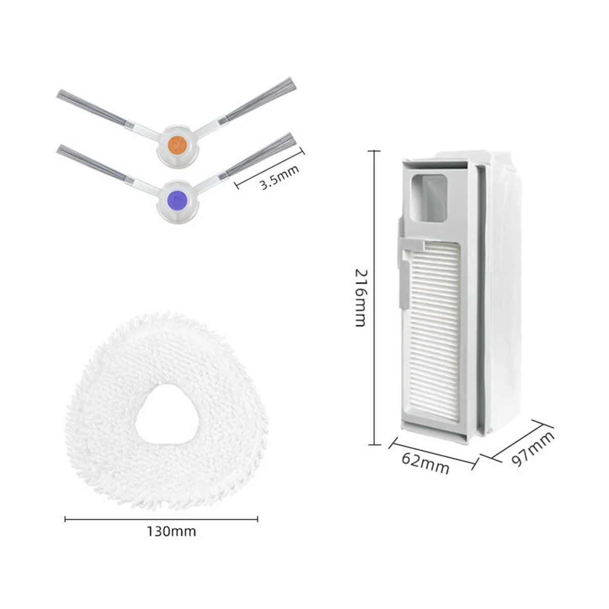 For J4 / J4 Lite Robot Vacuum Cleaner Side Brush Mop Cloths Accessories Spare Parts Replacement Kit Attachment image 5