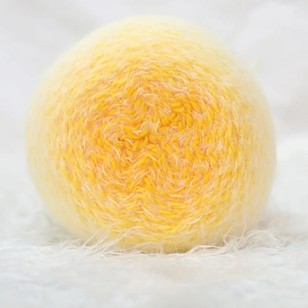 200g/Rolle Langlebiges Farbverlauf-Wollgarn Mehrfarbiges Strick- und Häkelgarn Handgemachtes Weiches Langes Velourgarn für Mützen und Pullover – Detail 7