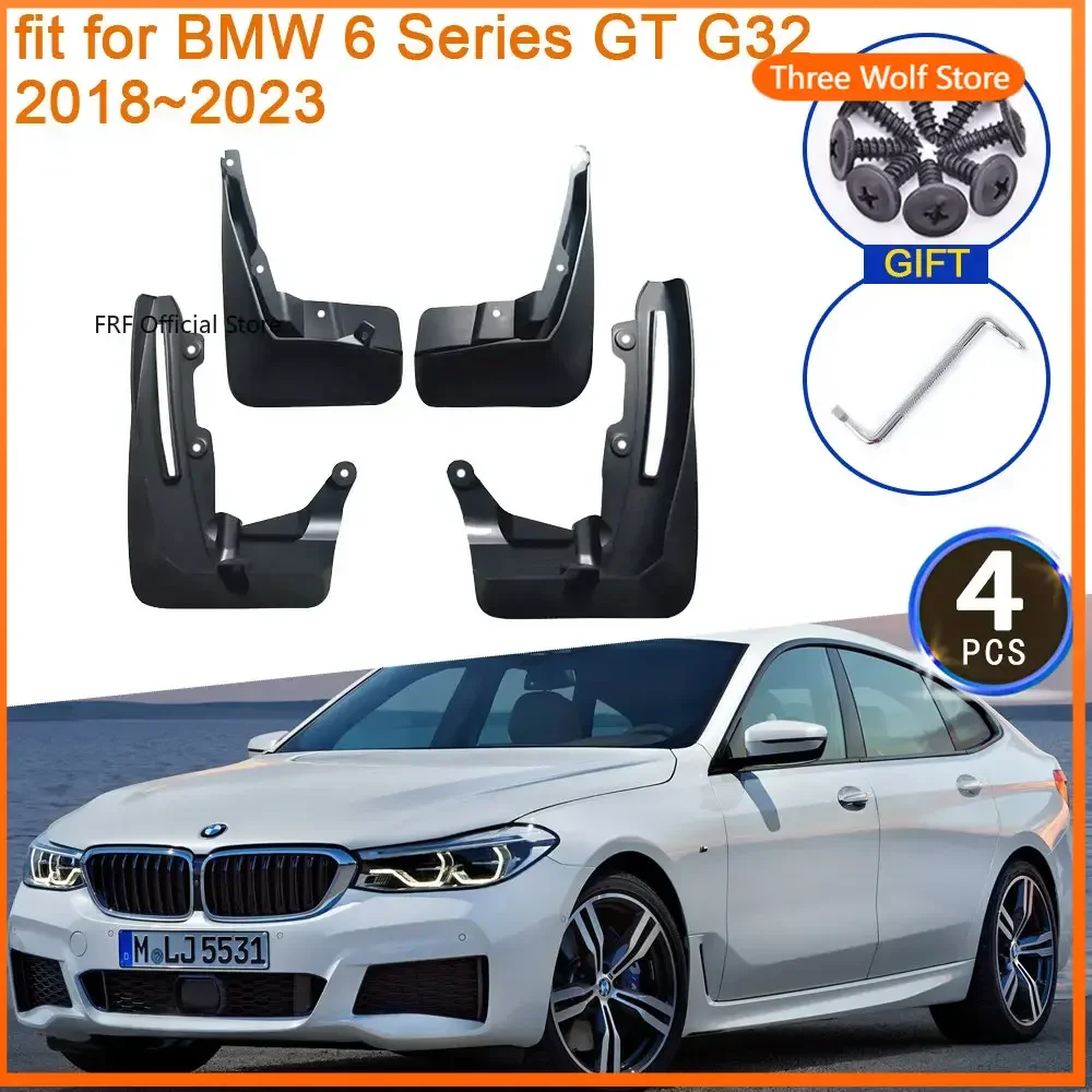 

4x for BMW 6 Series Gran Turismo GT G32 2018 2019 2020 2021 2022 2023 Mudguards Fender Flare Mud Flaps Guard Splash Rear Fenders