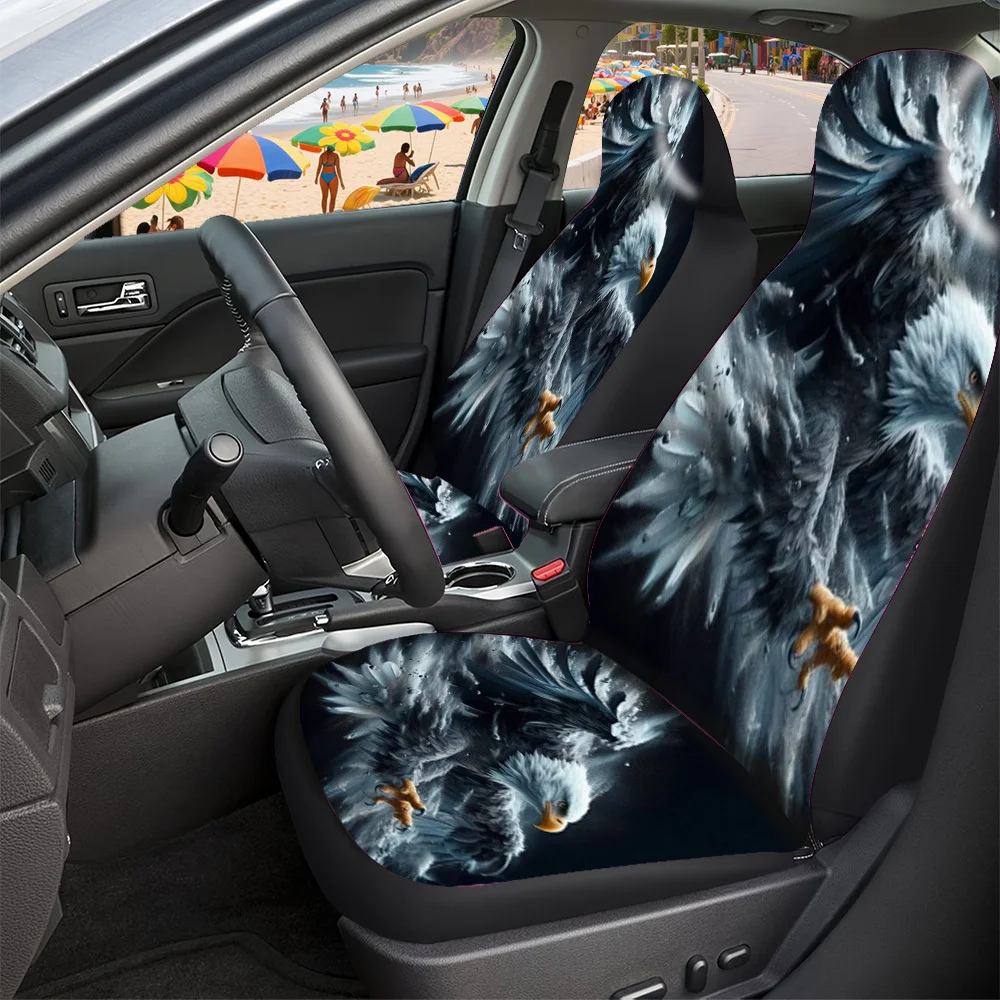 Car Seat Covers - Halloween Christmas New Year Easter Good Luck Gift For Friends Flying Eagle Spreading Wings Dynamic Motion Pre
