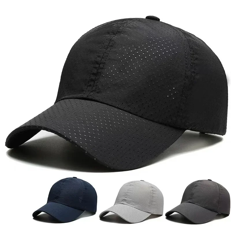 1pc Breathable Quick-Dry Mesh Baseball Cap for Men & Women Lightweight Sun Hat for Golf, Tennis, Running, Hiking, Camping