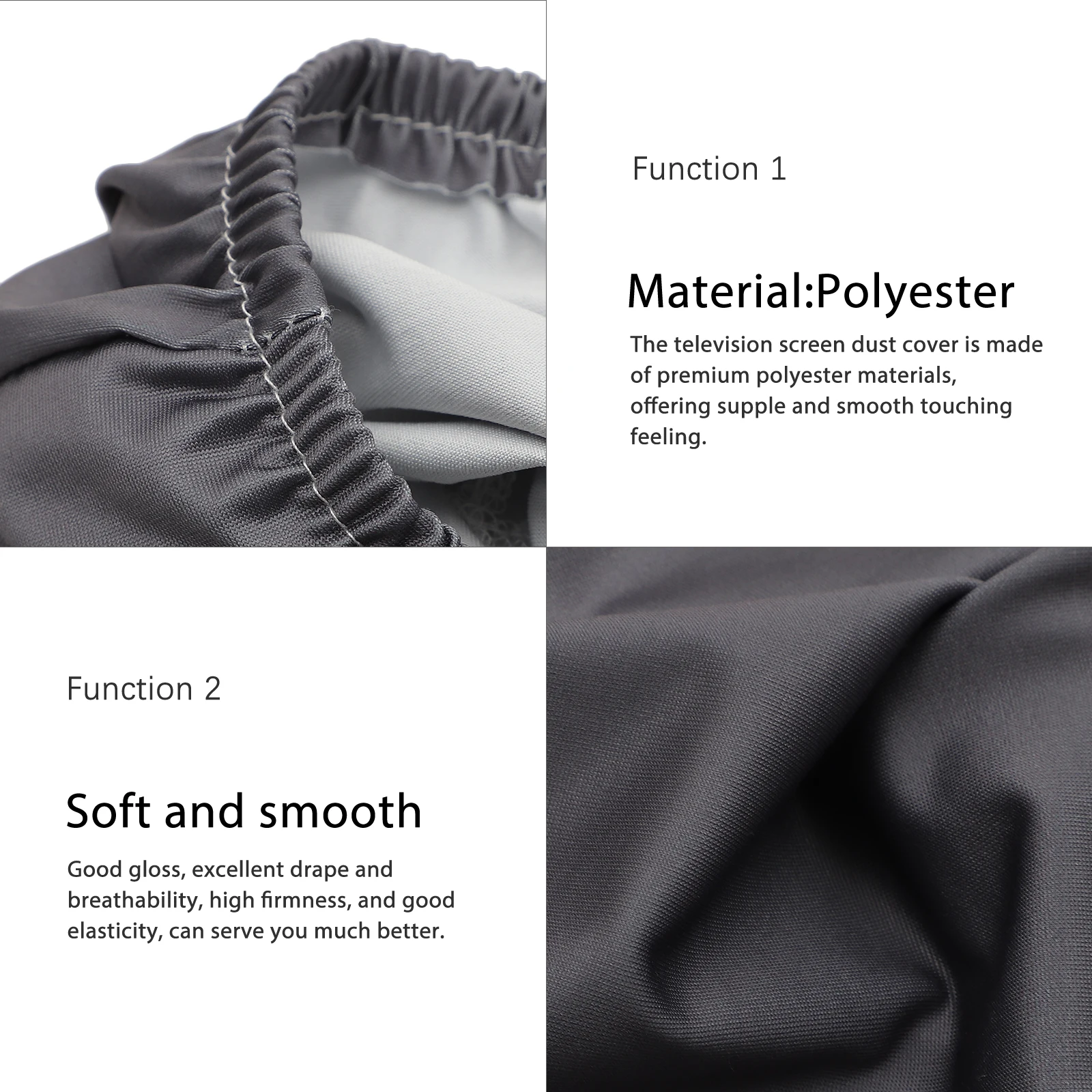 

Premium Polyester Dust Cover for 47-50 Inch Screen Elastic Protective Cloth Large Size Anti Dust Television Elastic Cover Covers