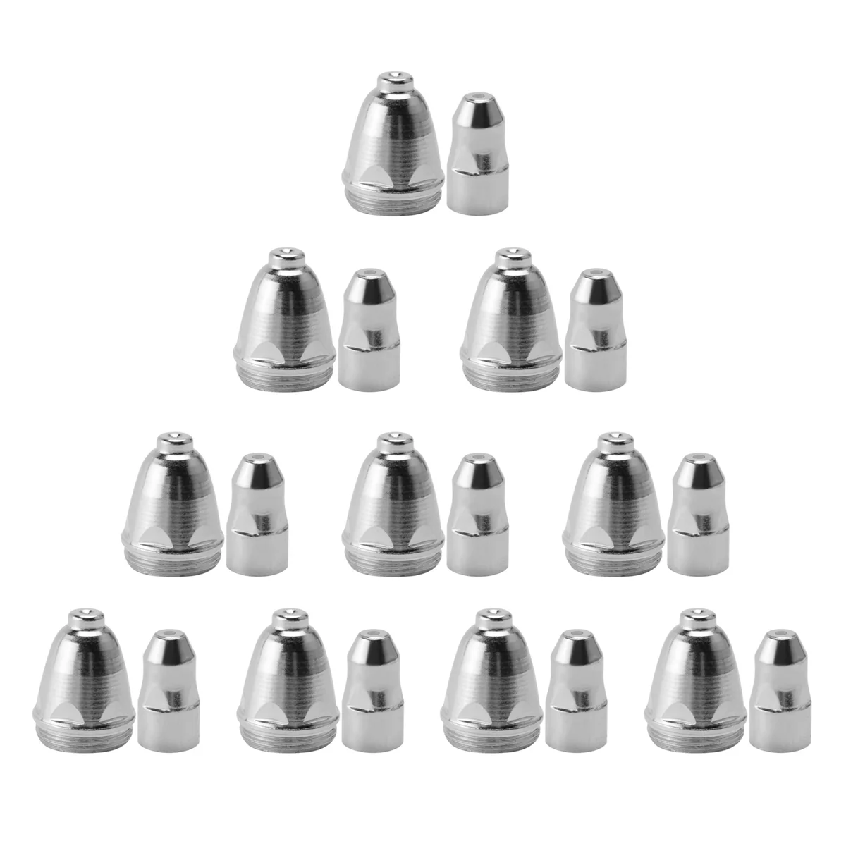 Bocal De Plasma De Ar P80, Tocha De Máquina De Corte De Plasma, Consumíveis CNC, Bocal De Eletrodo, 1,1mm, 20 Pcs