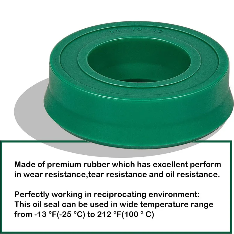 NONY Hydraulic Piston U-Cup Seal for Floor Jack 328 Series Models & 2 TON Floor Jack Dimension ID 0.88”,OD 1.64”,Thickness 0.48“