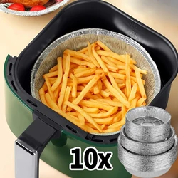 Air Fryer Aluminum Foil Pan Kitchen Supplies Food Containers Square Oven BBQ Tray Oil-proof Non-stick Kitchen Baking Tools