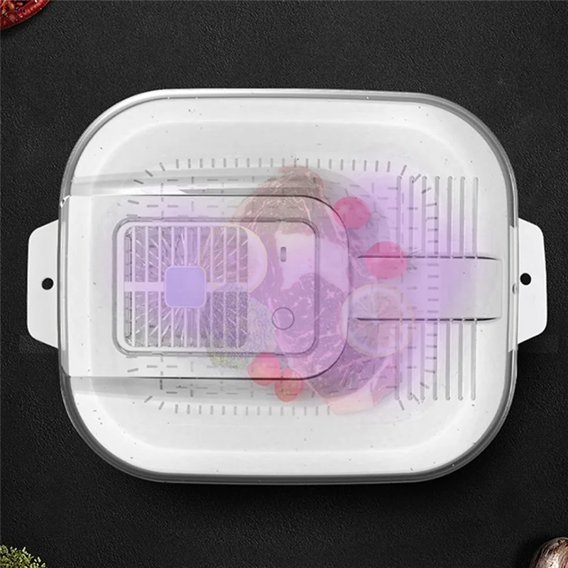ABRB-Smart Defroster For Thawing Of Defrosting Tray For Meat - Home Use Temperature Control Device With Draining Basket