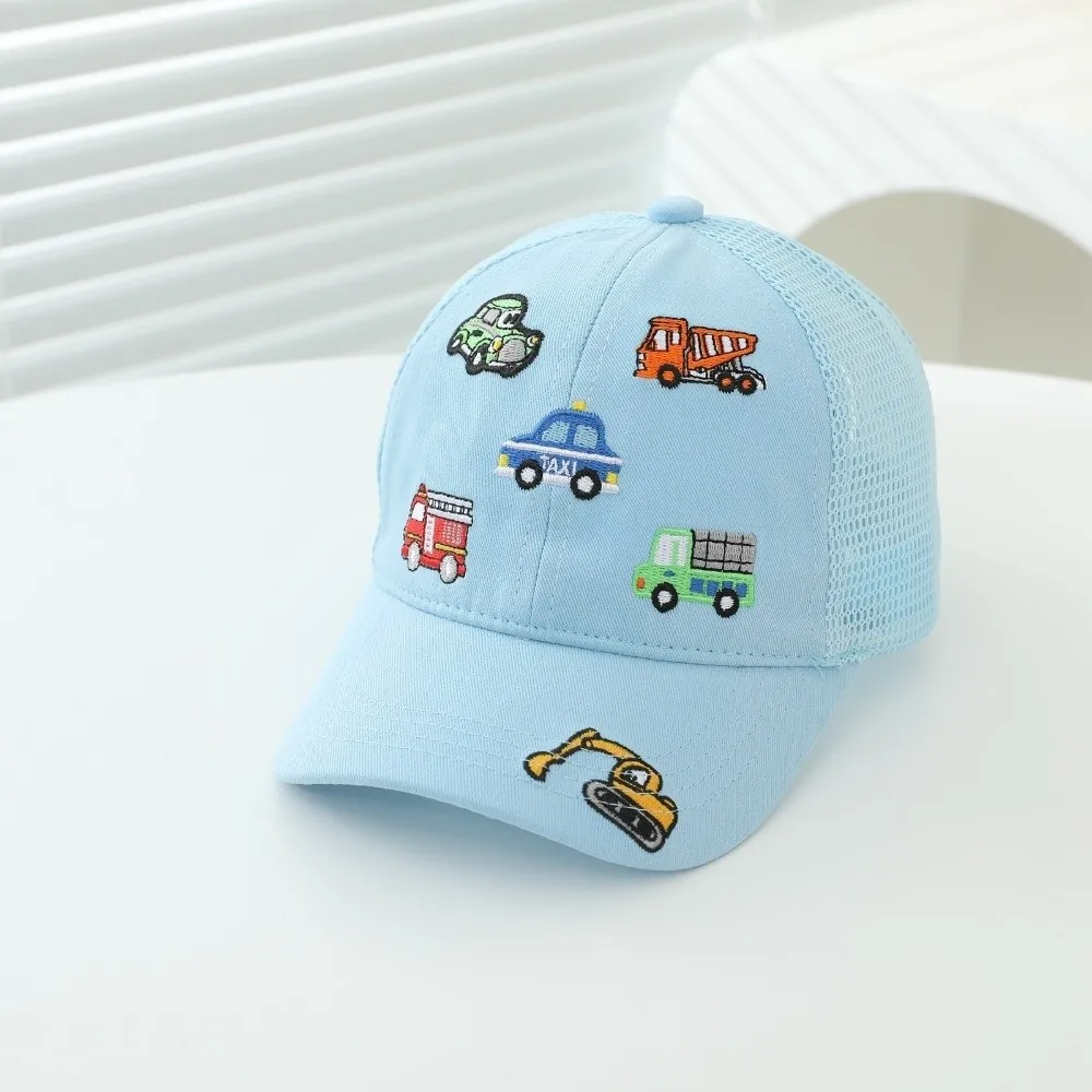 

Модные детские бейсболки с мультяшными машинками, повседневные дышащие кепки для малышей, сетчатые кепки с козырьком, весна-лето