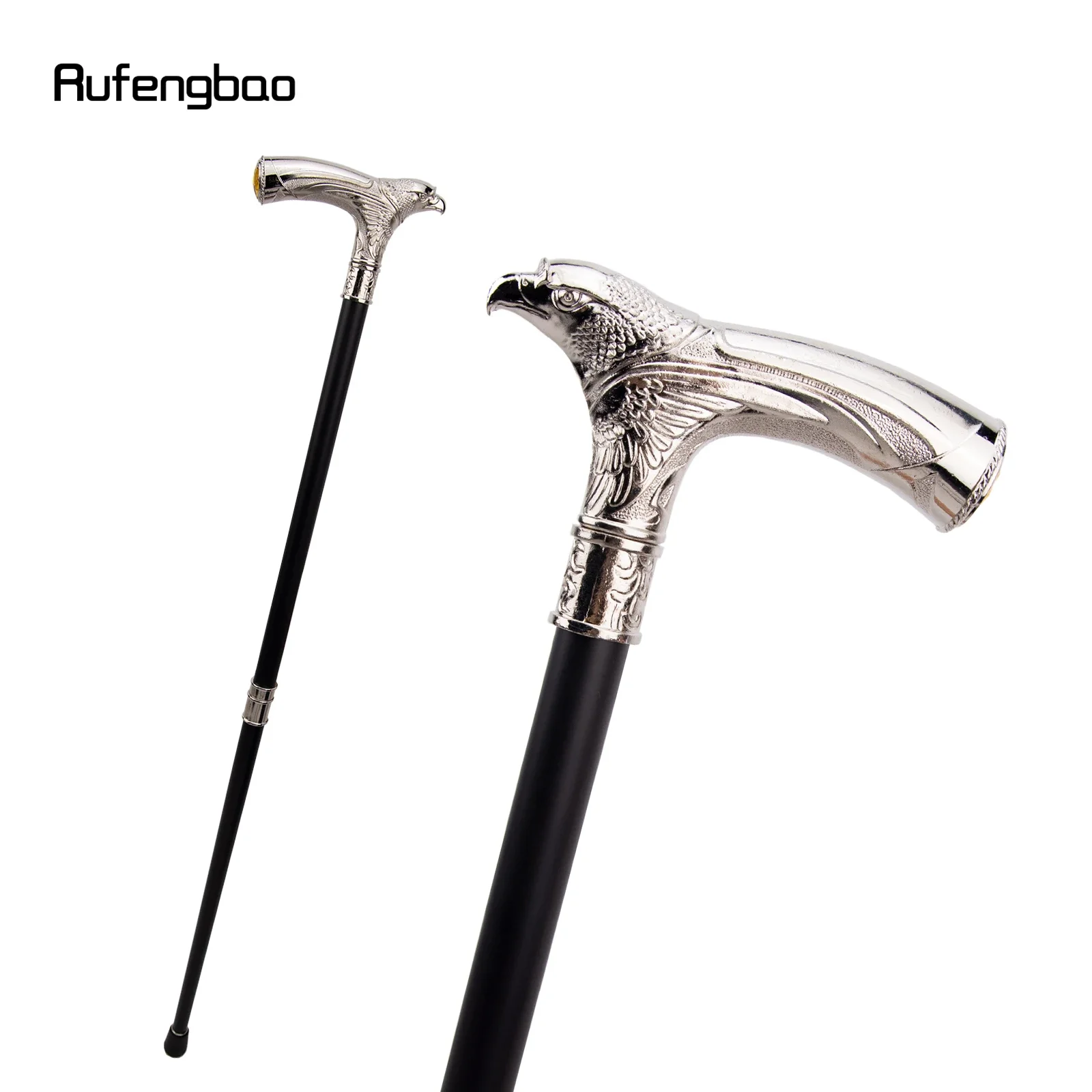 

Голова белого орла со стразами, модная палочка, винтажная модная трость для косплея, Crosier, 93 см, сценическая трость для выступлений