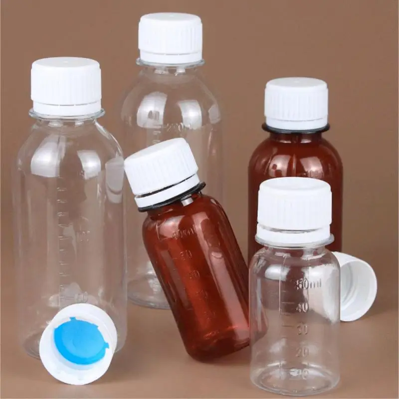 Scale Marking Convenient Storing Robust Durable Clear Plastic Bottles Water Agent Storage Quality Plastic Pet Sampling Bottles