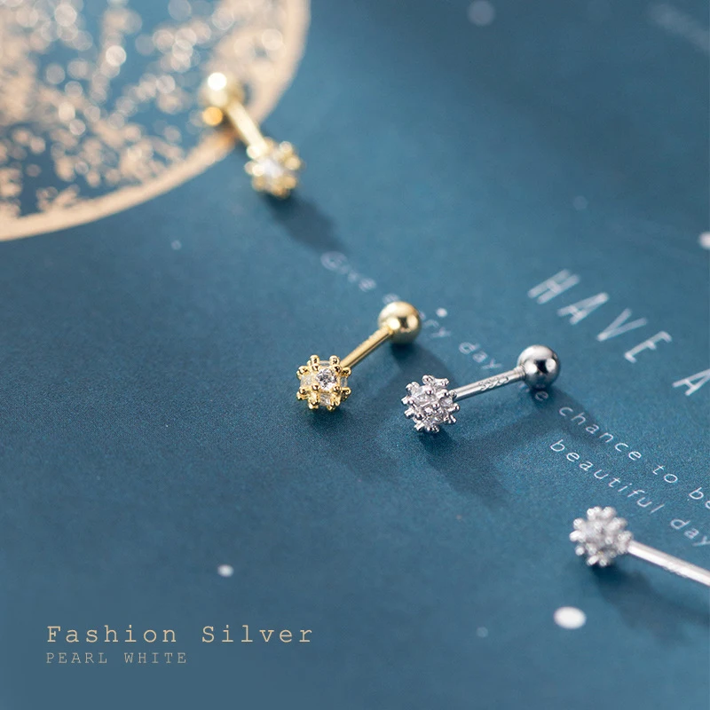 Modian Genuine 925 Sterling Silver Blooming Dandelion Exquisite Stud Earrings for Women Gift Fashion Plant Ear Pin Fine Jewelry