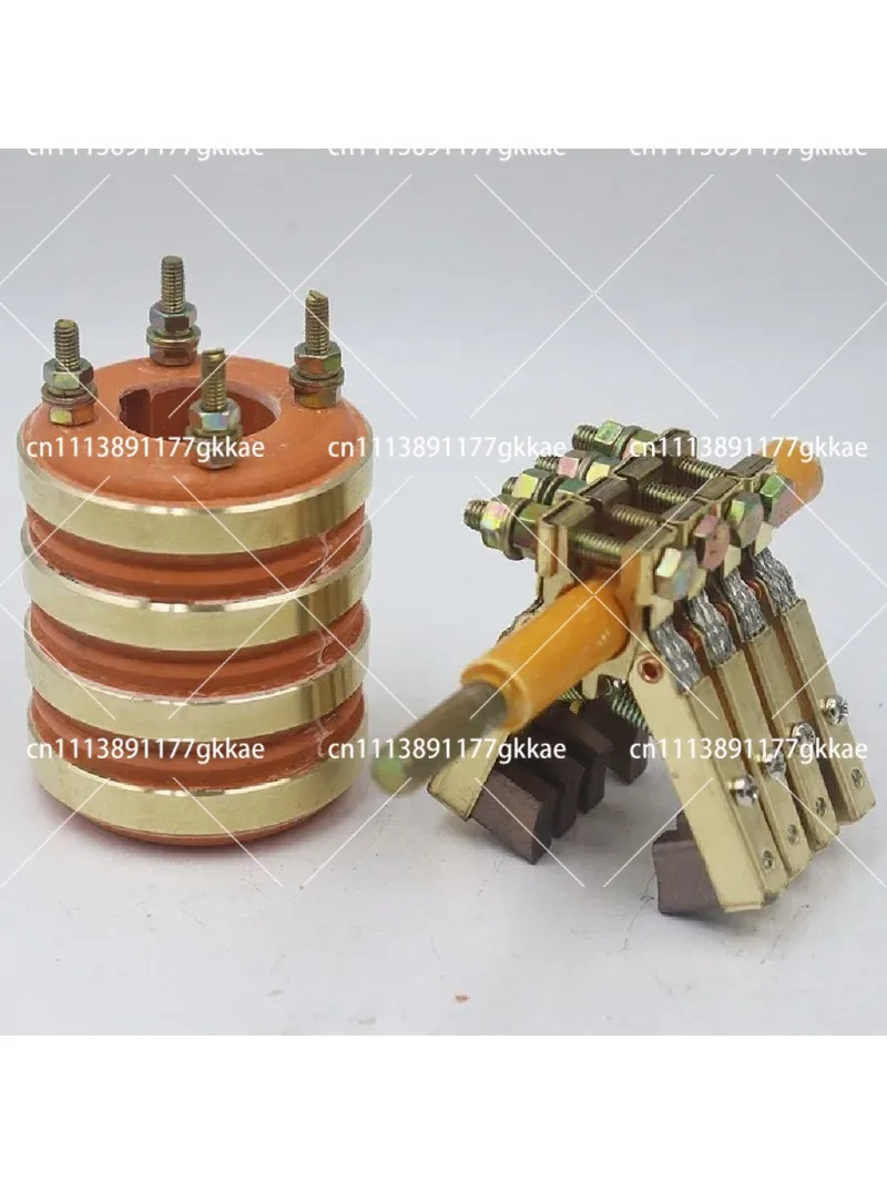 4-Way Conductive Slip Ring Copper Collector Ring ID 20 25 30 35mm OD 57mm Height 68mm Keyway 8mm