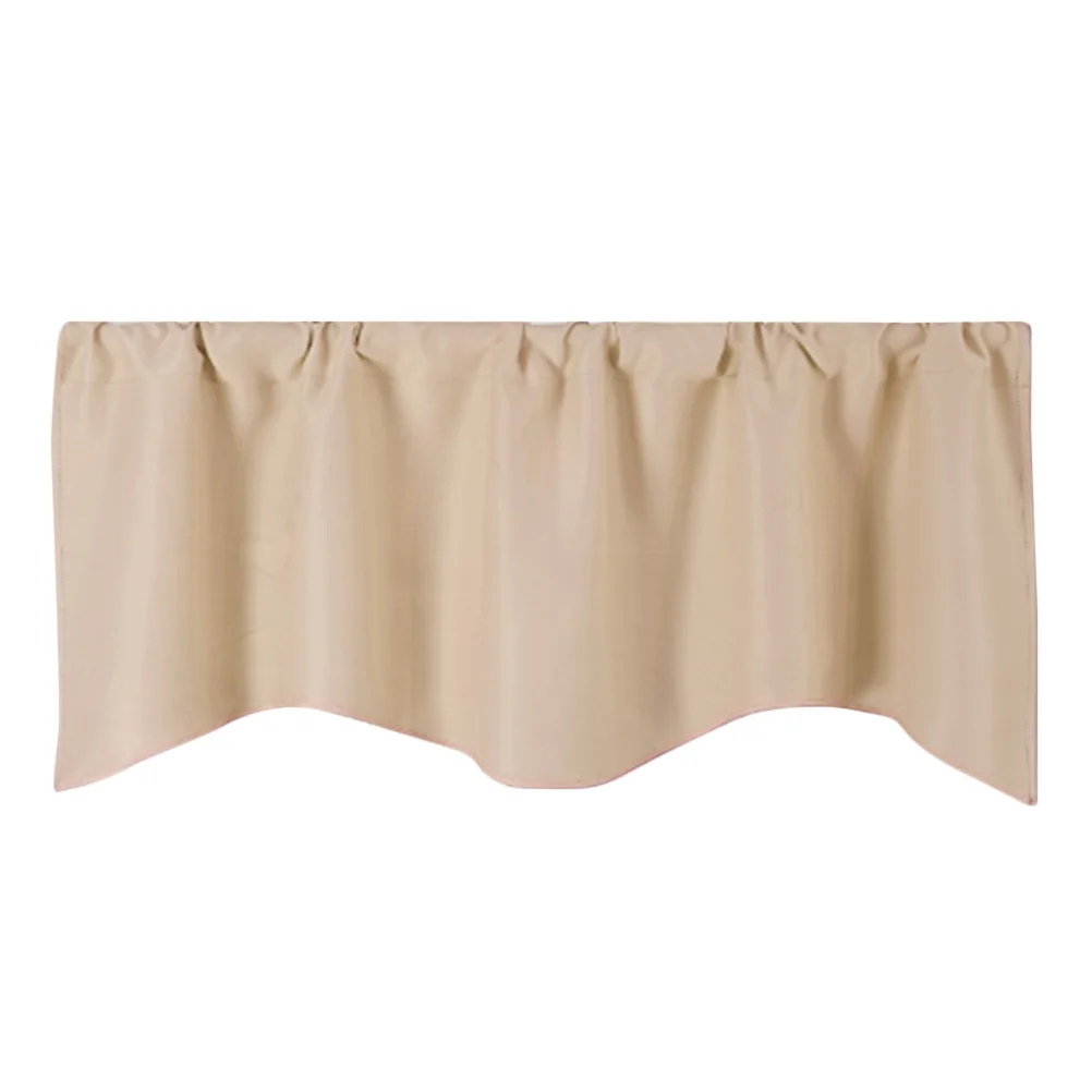 Krótkie zasłony zaciemniające premium na drzwi kuchenne lub okno, beżowe, nowoczesny, prosty design, dekoracja do domu, hotelu, salonu, sypialni.