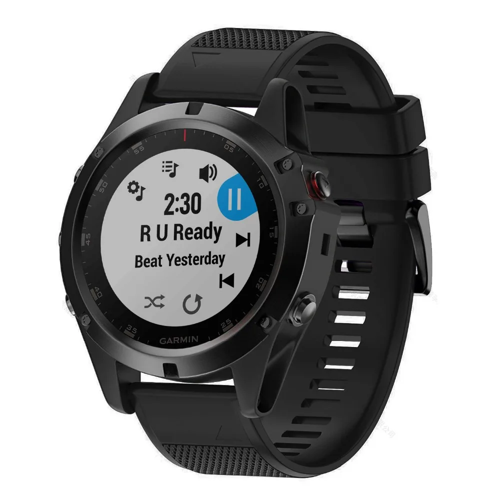 Ремешок силиконовый для Garmin Fenix 5X 5 Plus 6 6X Pro 7 7X Epix Enduro Mk2i, спортивный быстросъемный браслет для наручных часов, 26 22 мм