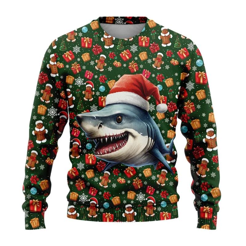 3D Printed Panda Rabbit Bear Dog Hoodie For Men Christmas Decorations Pattern Sweatshirt Autumn Casual Long Sleeves O-Neck Tops